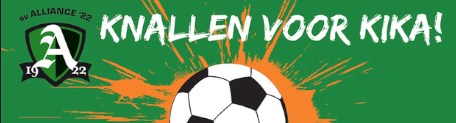 Banner - Kika Alliance Jeugdtoernooi 2024 - SV Alliance ’22 - Haarlem