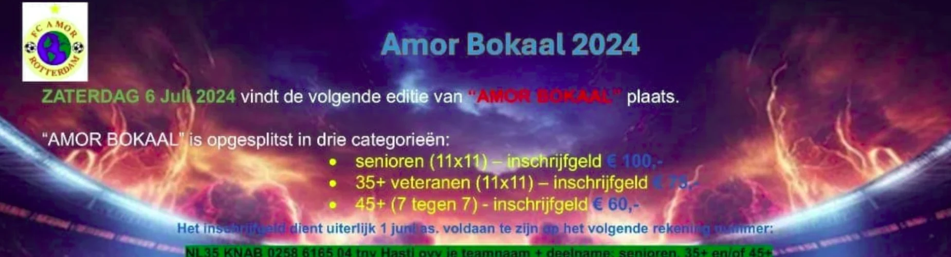 Banner - Amor Bokaal 2024 - R.V & A.V. Overmaas - Rotterdam