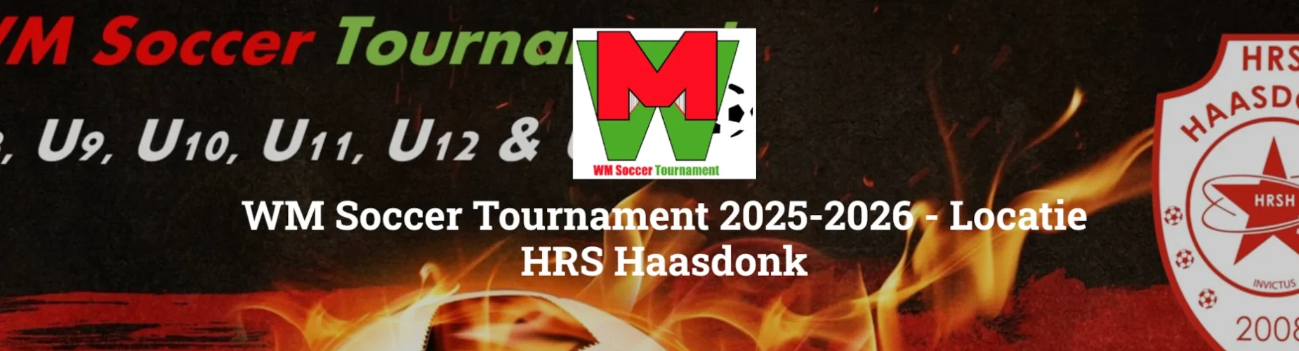Banner - WM Soccer Tournament Locatie HRS Haasdonk 2026 - WM Soccer Events - Affligem